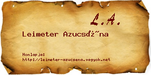 Leimeter Azucséna névjegykártya